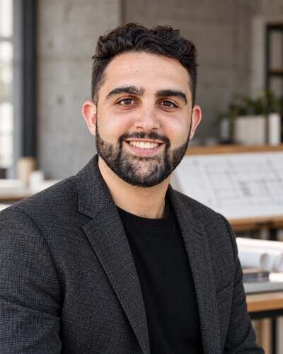 Kevin Cohen, architect, AIA, in his Los Angeles studio