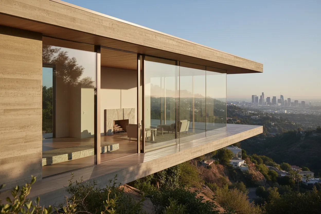 Illustrative — Coastal hillside home